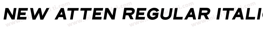 New Atten Regular Italic字体转换